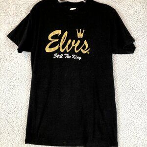 80s Vintage Elvis Presley T-shirt Single Stitch Unisex sz L Elvis Still The King
